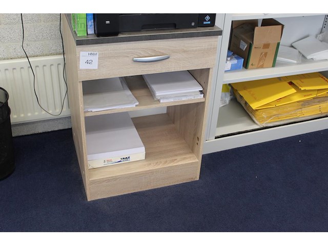 Printerkast met lade. afmeting 60 x 60 x 85 cm. - afbeelding 1 van  2