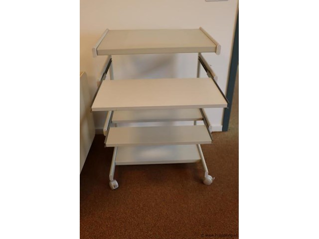 Printertafel met uitschuifbare legplanken - afbeelding 3 van  5
