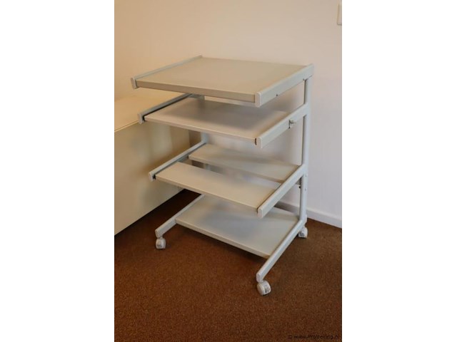 Printertafel met uitschuifbare legplanken - afbeelding 1 van  5