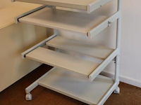 Printertafel met uitschuifbare legplanken - afbeelding 1 van  5