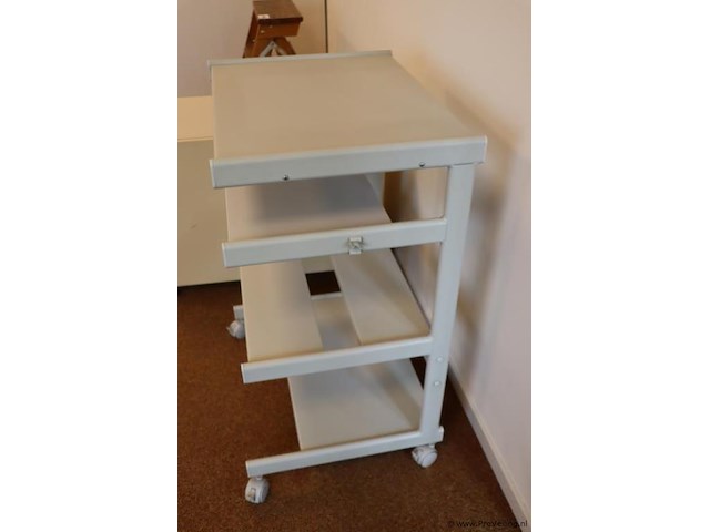 Printertafel met uitschuifbare legplanken - afbeelding 2 van  5