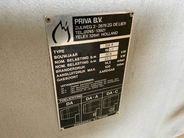 Priva da 4 gaskachel met thermostaat - afbeelding 4 van  4