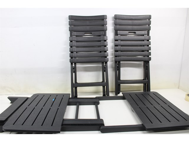 Pro garden bistroset inklapbaar 3-delig antraciet - afbeelding 1 van  2