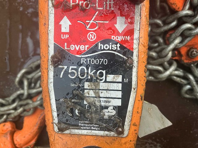 Pro-lift rt0070 750kg rateltakel (5x) - afbeelding 9 van  12