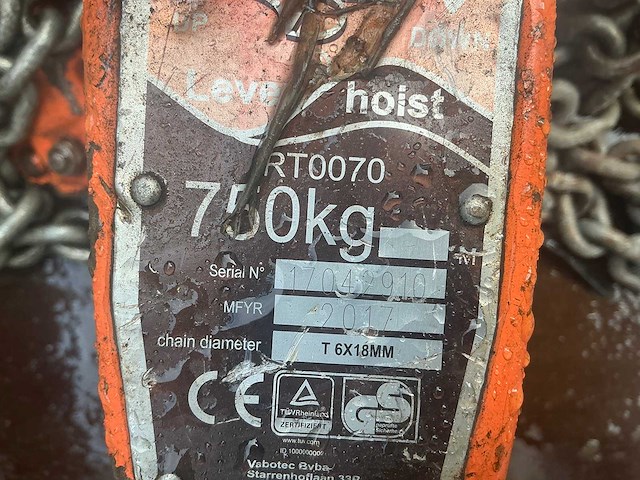 Pro-lift rt0070 750kg rateltakel (5x) - afbeelding 10 van  12