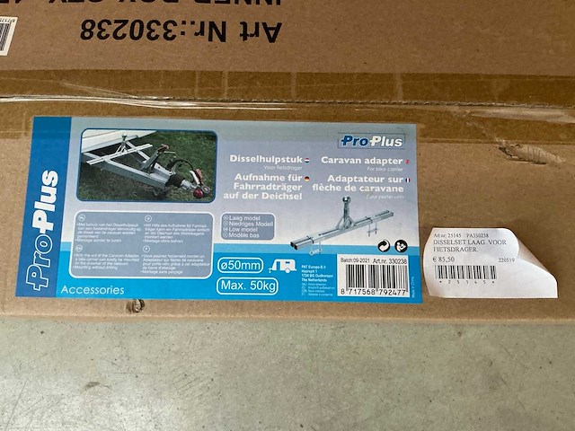 Pro plus disselhulpstuk voor fietsendrager - afbeelding 3 van  3