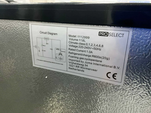 Pro select 1112999 glasdeur koelkast - afbeelding 5 van  8