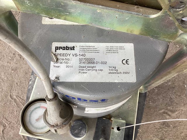 Probst speedy vs-140 vacuüm tegeltiller - afbeelding 6 van  7
