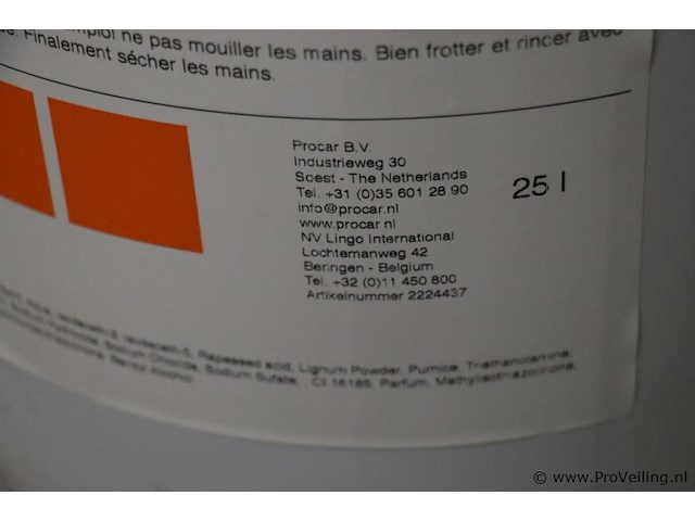 Procar handreiniger red 2224437 - 2 emmers á 25ltr - afbeelding 3 van  4