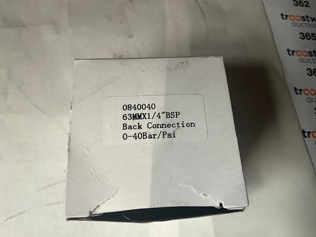 Profec 63mm 1/4” bsp manometer (drukmeter) (110x) - afbeelding 2 van  5