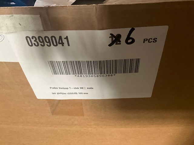 Profec verloop t-stuk 90° nodulair gietijzer ggg40 dn160 (6x) - afbeelding 3 van  3