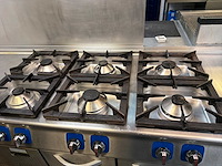 Professioneel 6-pits gasfornuis met friteuse – proline - afbeelding 2 van  8