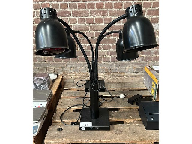 Professionele dubbele warmhoudlamp (2x) - afbeelding 1 van  4
