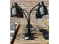 Professionele dubbele warmhoudlamp (2x) - afbeelding 1 van  4