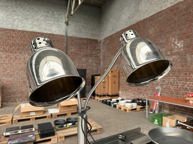 Professionele dubbele warmhoudlamp - afbeelding 3 van  6