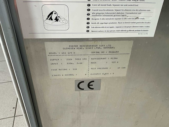 Professionele gekoelde werkbank foster refrigerator gsc 1/3 h - afbeelding 5 van  9