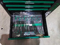 Professionele gereedschapskar, 7 lades gevuld wohrstahl, groen/zwart - afbeelding 2 van  11