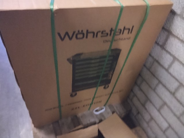 Professionele gereedschapskar, 7 lades gevuld wohrstahl, groen/zwart - afbeelding 4 van  11