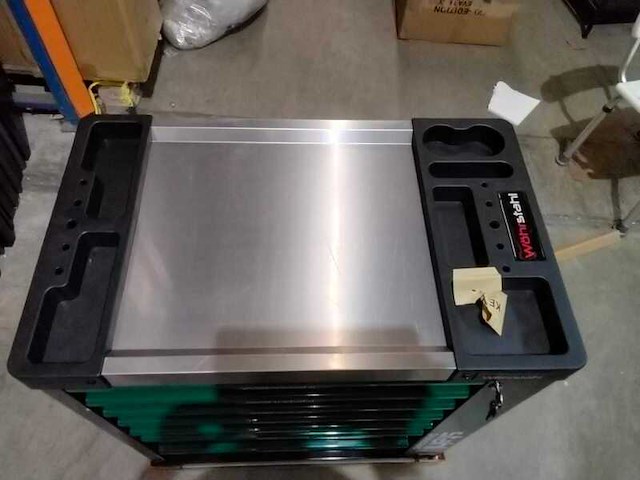 Professionele gereedschapskar, 7 lades gevuld wohrstahl, groen/zwart - afbeelding 6 van  11