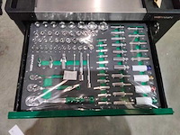 Professionele gereedschapskar, 7 lades gevuld wohrstahl, groen/zwart - afbeelding 7 van  11