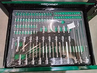 Professionele gereedschapskar, 7 lades gevuld wohrstahl, groen/zwart - afbeelding 8 van  11