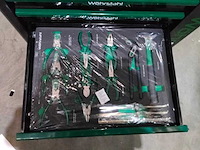 Professionele gereedschapskar, 7 lades gevuld wohrstahl, groen/zwart - afbeelding 10 van  11