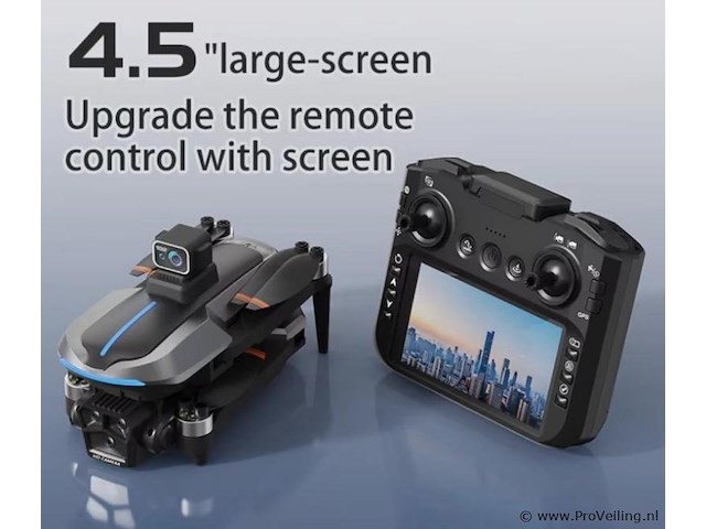 Professionele gps drone met 8k hd 3x camera video 4k 5g verbinding met obstacle avoidance - zwart big screen controller - afbeelding 1 van  20