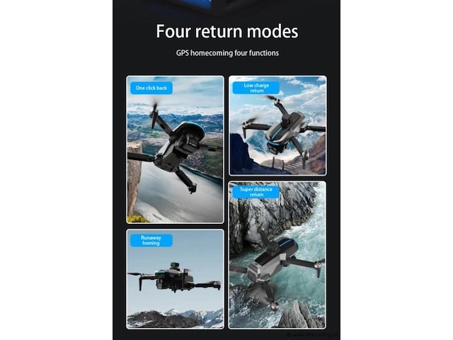 Professionele gps drone met 8k hd 3x camera video 4k 5g verbinding met obstacle avoidance - zwart - afbeelding 4 van  21