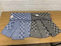 Professionele horeca theedoek blauw/zwart (720x) - afbeelding 1 van  5
