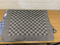 Professionele horeca theedoek blauw/zwart (720x) - afbeelding 4 van  5