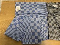 Professionele horeca theedoek blauw/zwart (720x) - afbeelding 3 van  5