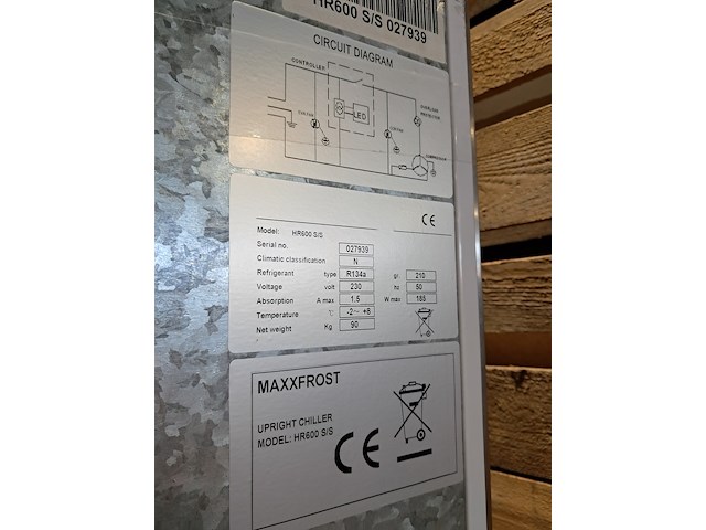 Professionele koelkast, maxxfrost, hr600 s/s - afbeelding 6 van  11