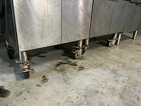 Professionele modular rvs horeca-opstelling bestaande uit dubbele frituur, grillplaat en 4-pits fornuis op krachtstroom - afbeelding 13 van  14