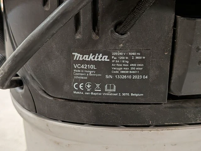 Professionele nat- en droogzuiger, makita, vc4210l - afbeelding 5 van  6
