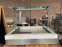 Professionele rvs buffetunit met glazen opzet - afbeelding 1 van  5