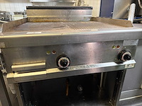 Professionele rvs gas bakplaat / grillplaat - afbeelding 2 van  5