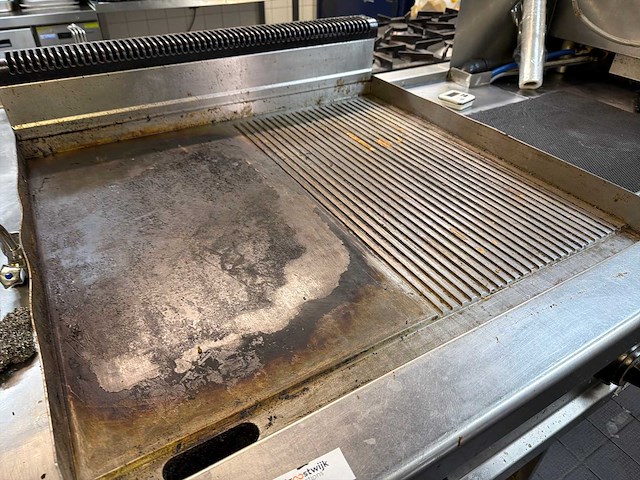 Professionele rvs gas bakplaat / grillplaat - afbeelding 3 van  5