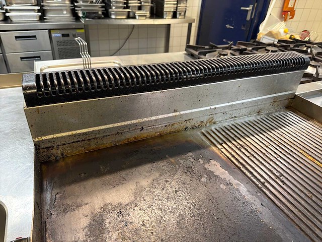 Professionele rvs gas bakplaat / grillplaat - afbeelding 4 van  5
