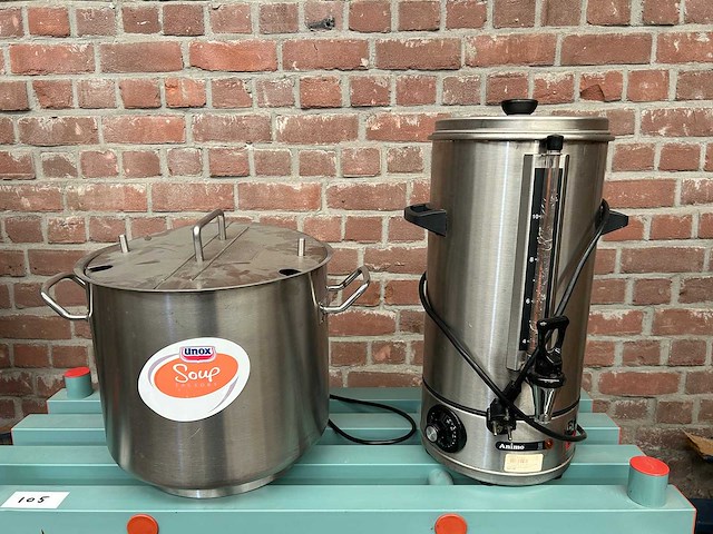 Professionele soepketel en horeca heetwaterdispenser / koffiepercolator - afbeelding 1 van  6