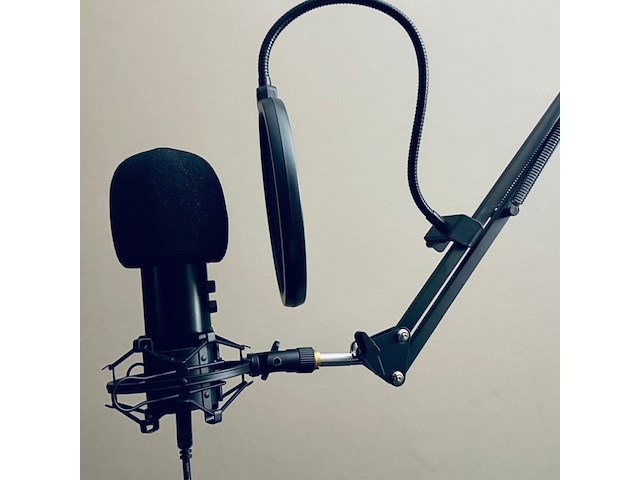 Professionele studio microfoon. zelf muziek maken, ongebruikt - afbeelding 4 van  5