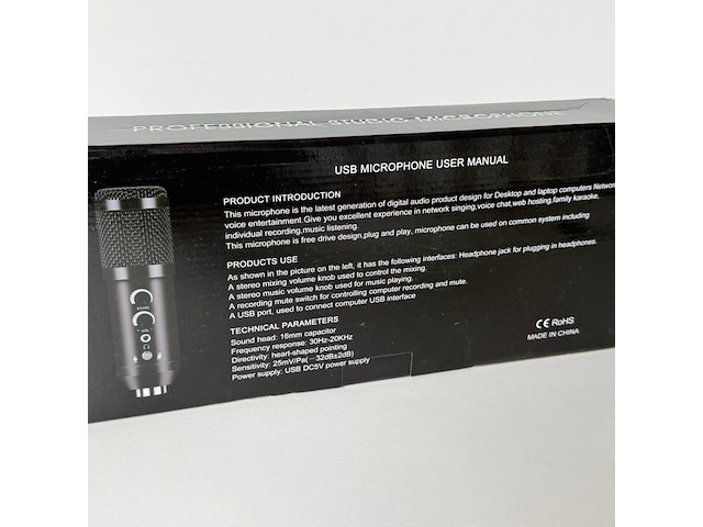 Professionele studio microfoon. zelf muziek maken, ongebruikt - afbeelding 5 van  5