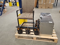 Professionele warmhoud vitrine 650 watt, buffalo, gf 455 , grijs / chroom