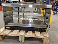 Professionele warmhoud vitrine 650 watt, buffalo, gf 455 , grijs / chroom - afbeelding 4 van  11