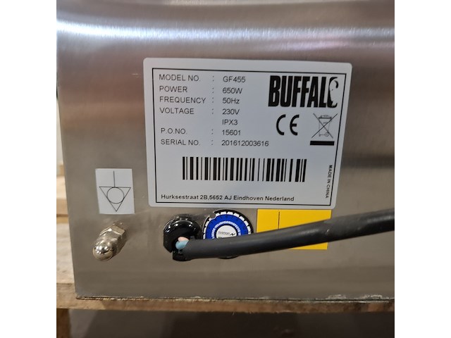 Professionele warmhoud vitrine 650 watt, buffalo, gf 455 , grijs / chroom - afbeelding 6 van  11