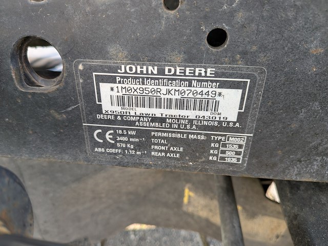 Professionele zitmaaier, john deere, x950r, 2019 - afbeelding 27 van  35