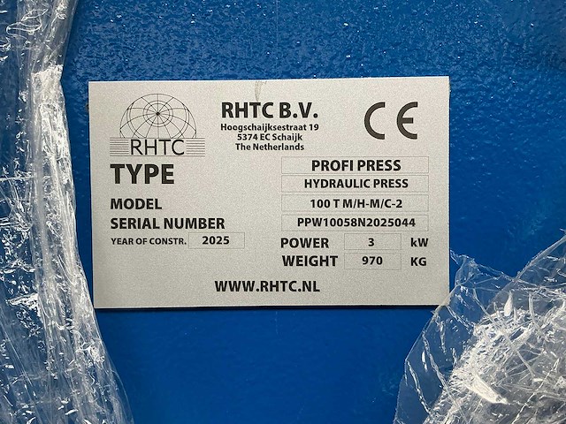 Profi press - 100t m/h-m/c-2 - hydraulic press - 2025 - afbeelding 3 van  3