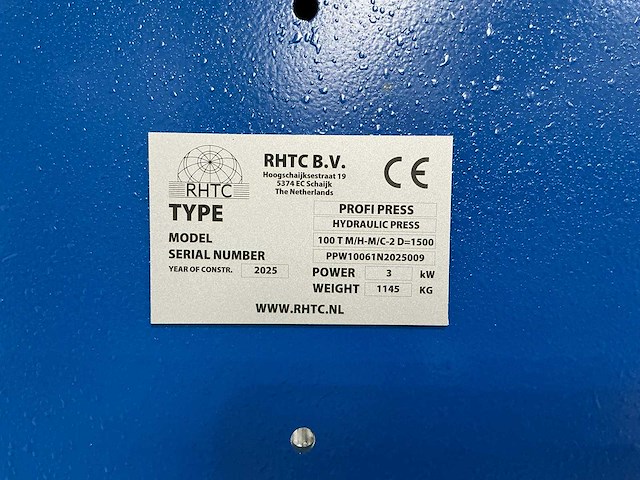 Profi press - 100t m/h-m/c-2-1500mm - hydraulic press - 2025 - afbeelding 5 van  9