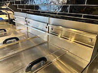 Profinox - c14 series - horeca dubbele gasfriteuse 3 friteuses inclusief manden - afbeelding 6 van  10