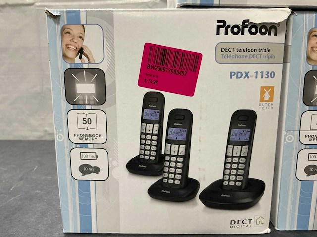 Profoon pdx-1120 huistelefoon (3stuks per doosje) - afbeelding 2 van  3