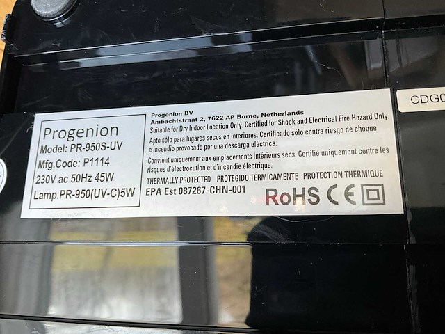 Progenion pr-950s-uv luchtreiniger (2x) - afbeelding 4 van  4